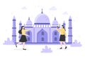 Travel to India Background Vector Illustration. Time to Visit the Icon Landmarks of these World Famous Tourist Attractions of the