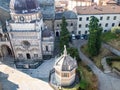 above view of Piazza Duomo in Bergamo
