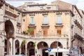 Travel to Italy - historical street of Catania, Sicily, facade of ancient buildings