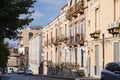 Travel to Italy - historical street of Catania, Sicily, facade of ancient buildings