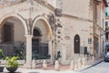 Travel to Italy - historical street of Syracuse, Sicily, facade of ancient buildings