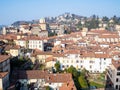 view of northwest of Bergamo city with Castello Royalty Free Stock Photo