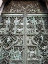 View of outdoor doors of Milan Cathedral