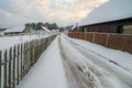 Travel to Lithuania, winter village