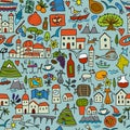 Travel to Montenegro, seamless pattern for your design