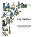 Travel to Portugal vector illustration