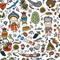 Travel to Russia. Seamless pattern for your design