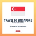 Travel to Singapore. Discover and explore new countries. Adventure trip.