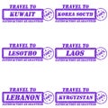 Travel to stamps