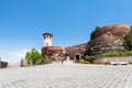 tourists near gate to Old Ankara Castle