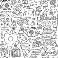 Travel to Yakutia, Russia. Seamless Pattern with yakutian signs for your design