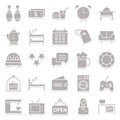 Travel and Tour Isolated Vector Icons Pack that can be easily modified or edited.
