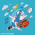 Travel, touring, vacation vector concept Royalty Free Stock Photo