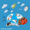 Travel, touring, vacation vector concept Royalty Free Stock Photo