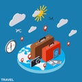 Travel, touring, vacation vector concept Royalty Free Stock Photo