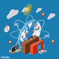 Travel, touring, vacation vector concept Royalty Free Stock Photo