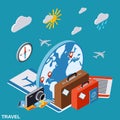 Travel, touring, vacation vector concept Royalty Free Stock Photo