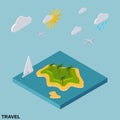 Travel, touring, vacation vector concept Royalty Free Stock Photo