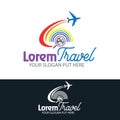 Travel logo design stock illustration