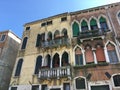 Window boxes and flowers in Venice, Italy Royalty Free Stock Photo