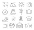 Travel and Tourism Line Icons