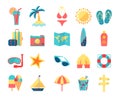 Travel and tourism icons set