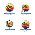 Travel and Tourism Logo for Hotel and Vacation Illustration