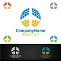Travel and Tourism Logo for Hotel and Vacation Illustration Royalty Free Stock Photo
