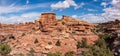 Travel and Tourism - Scenes of the Western United States. Red Rock Formations Near Canyonlands National Park, Utah. Canyonlands Royalty Free Stock Photo