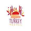 Travel to Turkey logo with traditional mosque