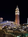 view from the Venetian Hotel in the city of Las Vegas at night