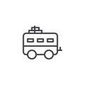 Travel Trailer outline icon Royalty Free Stock Photo