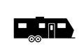 Travel trailer silhouette icon