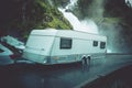 Travel Trailer Vacation Trip Royalty Free Stock Photo