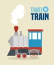 Travel by train concept icon Royalty Free Stock Photo