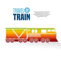 Travel by train concept icon Royalty Free Stock Photo