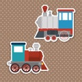 Travel by train concept icon Royalty Free Stock Photo