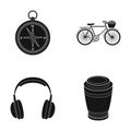 Travel, training and or web icon in black style.sport, ritual icons in set collection.