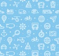 Travel and Transportation Background Pattern. Vector Royalty Free Stock Photo