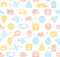 Travel and Transportation Background Pattern. Vector Royalty Free Stock Photo