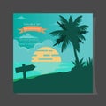 Travel and Trip Beach Background Vector