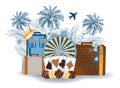 Travel tropical summer casino background