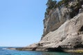 Landscape of Turkey natural rock mountains over blue sea water