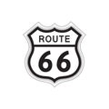 Travel USA sign. Route 66 label. American road icon