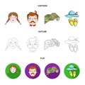 Travel, vacation, camping, map .Family holiday set collection icons in cartoon,outline,flat style vector symbol stock