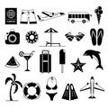 Travel and vacation icon collection Royalty Free Stock Photo