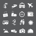 Travel and vacation icon set, vector eps10