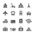 Travel and vacation icon set 3, vector eps10 Royalty Free Stock Photo