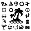 Travel and vacation Icons set