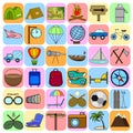 Travel vector multicolored icons. Royalty Free Stock Photo